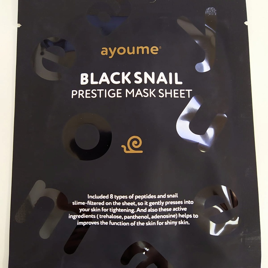 Тканевая маска для лица с муцином черной улитки Black Snail Ultra Mask Sheet